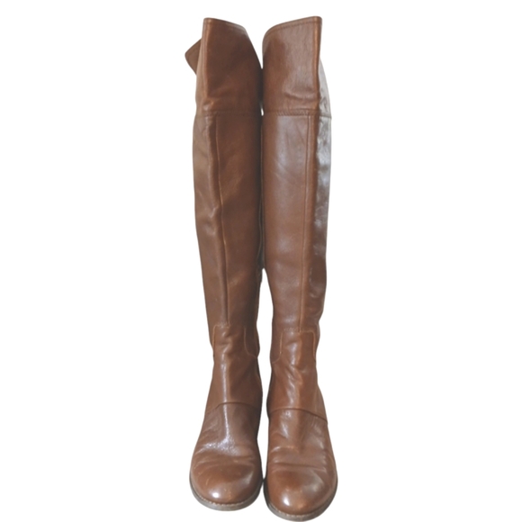 Nine West Tall Brown Leather Knee High Boots size 7 - Picture 3 of 14
